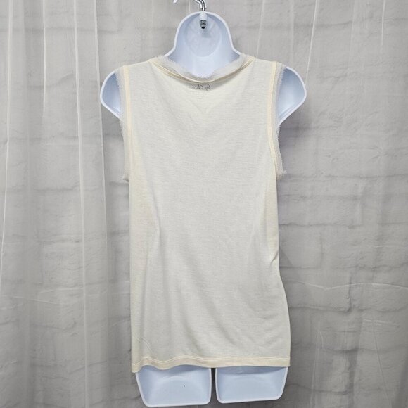 Chico's Cream Coquette Fairy Tank Pleated Ethereal Romantic 1 (M) - Picture 6 of 10